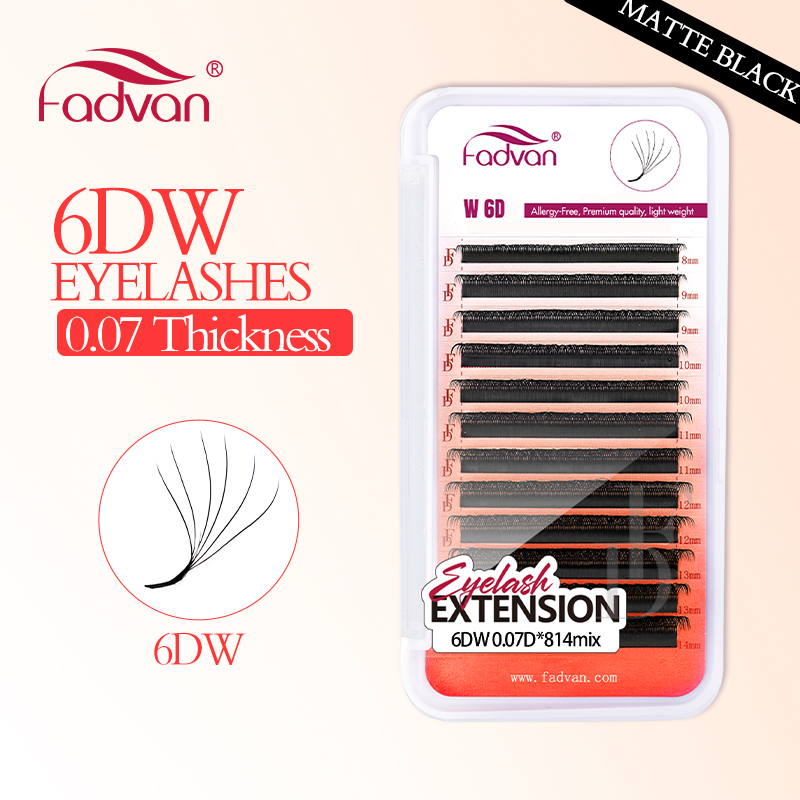 Eyelash Extension Human Hair - FADVAN Real 6D W رموش 0.07