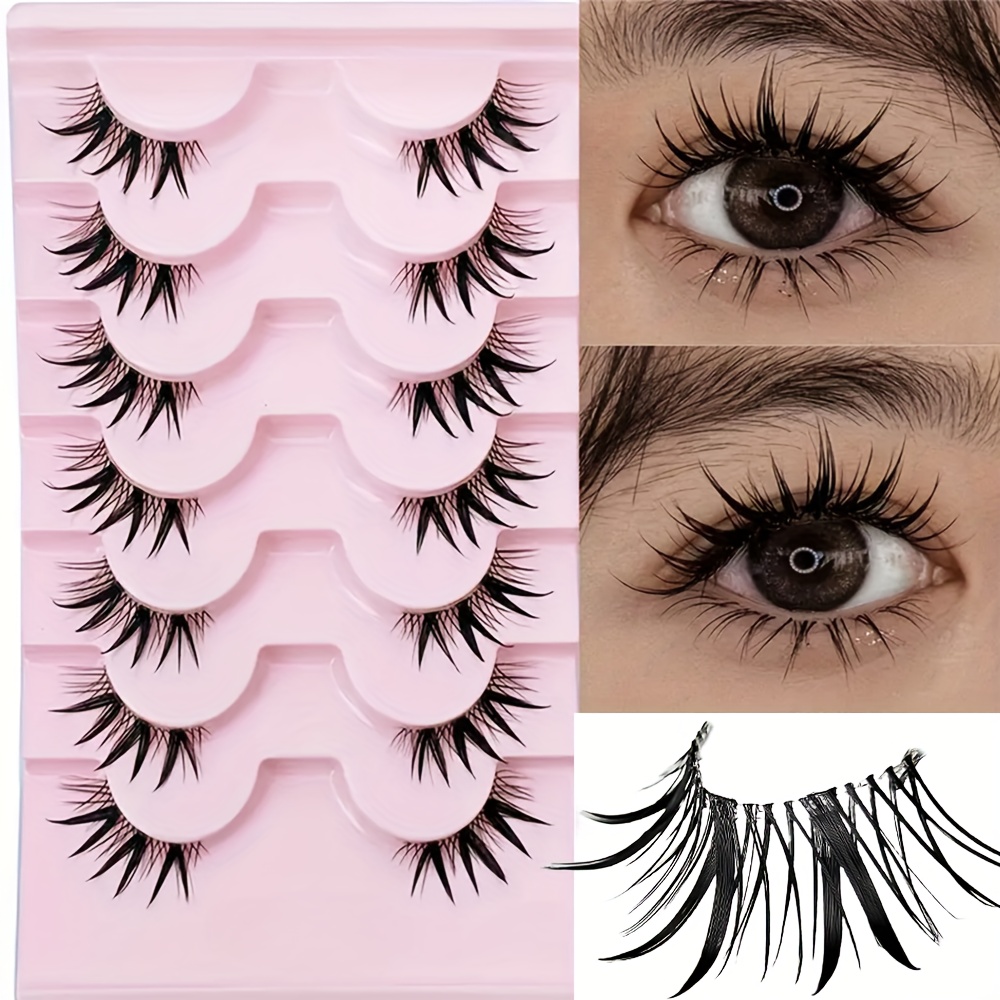 Eyelash Extension Japan - 7 أزواج من الرموش الصناعية النصفية