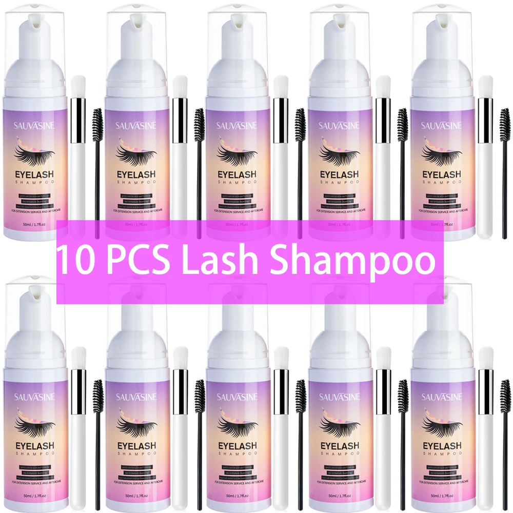 Eyelash Extension Foam Cleanser - 5/10 قطعة 50 مللي رمش تمديد