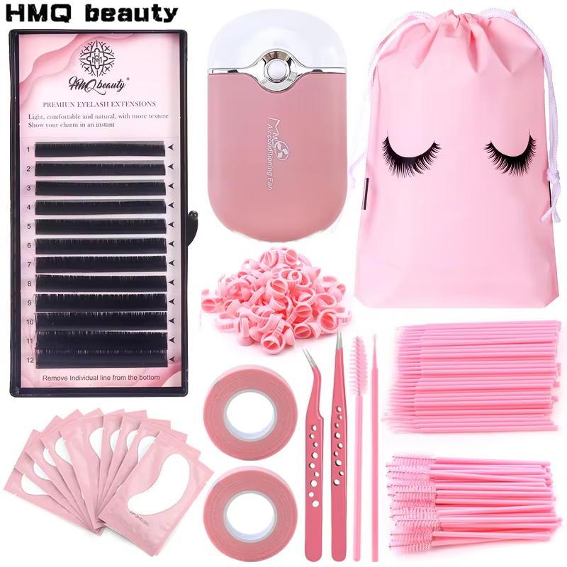 Eyelash Extension Fan - 268 قطعة مجموعة ملحقات الرموش مجموعة