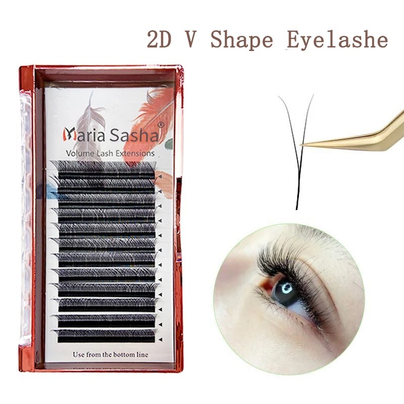 Eyelash Extension Human Hair - ماريا 2D Y شكل الرموش اليد