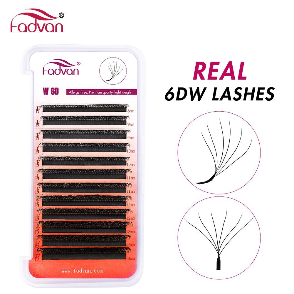 FADVAN Real 6D W رموش 0.07 واط - مراجعة Eyelash Extension Human Hair وسعره