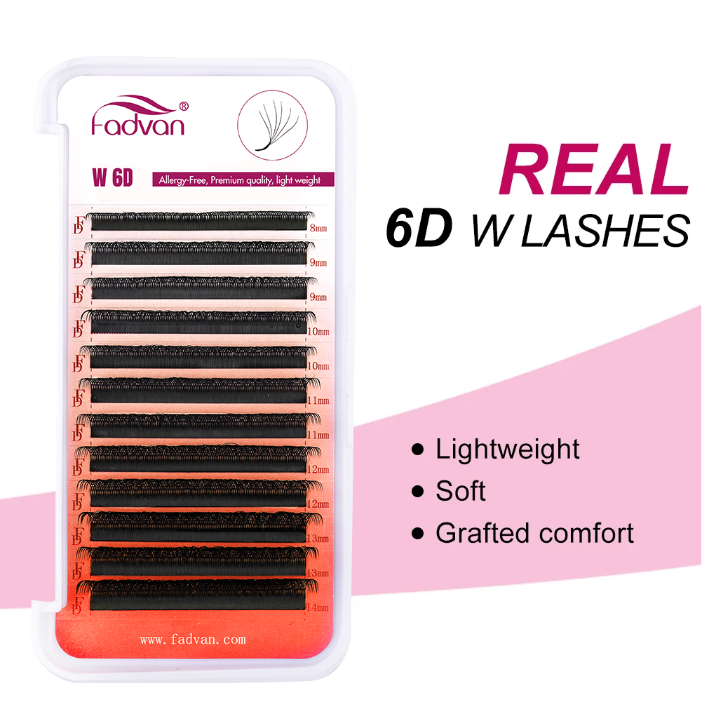 FADVAN Real 6D W رموش 0.07 واط - مراجعة Eyelash Extension Human Hair وسعره