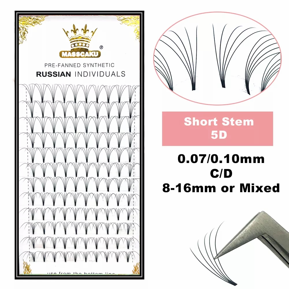 MASSCAKU ملحقات رموش جذعية قصي - مراجعة Eyelash Extension Review وسعره