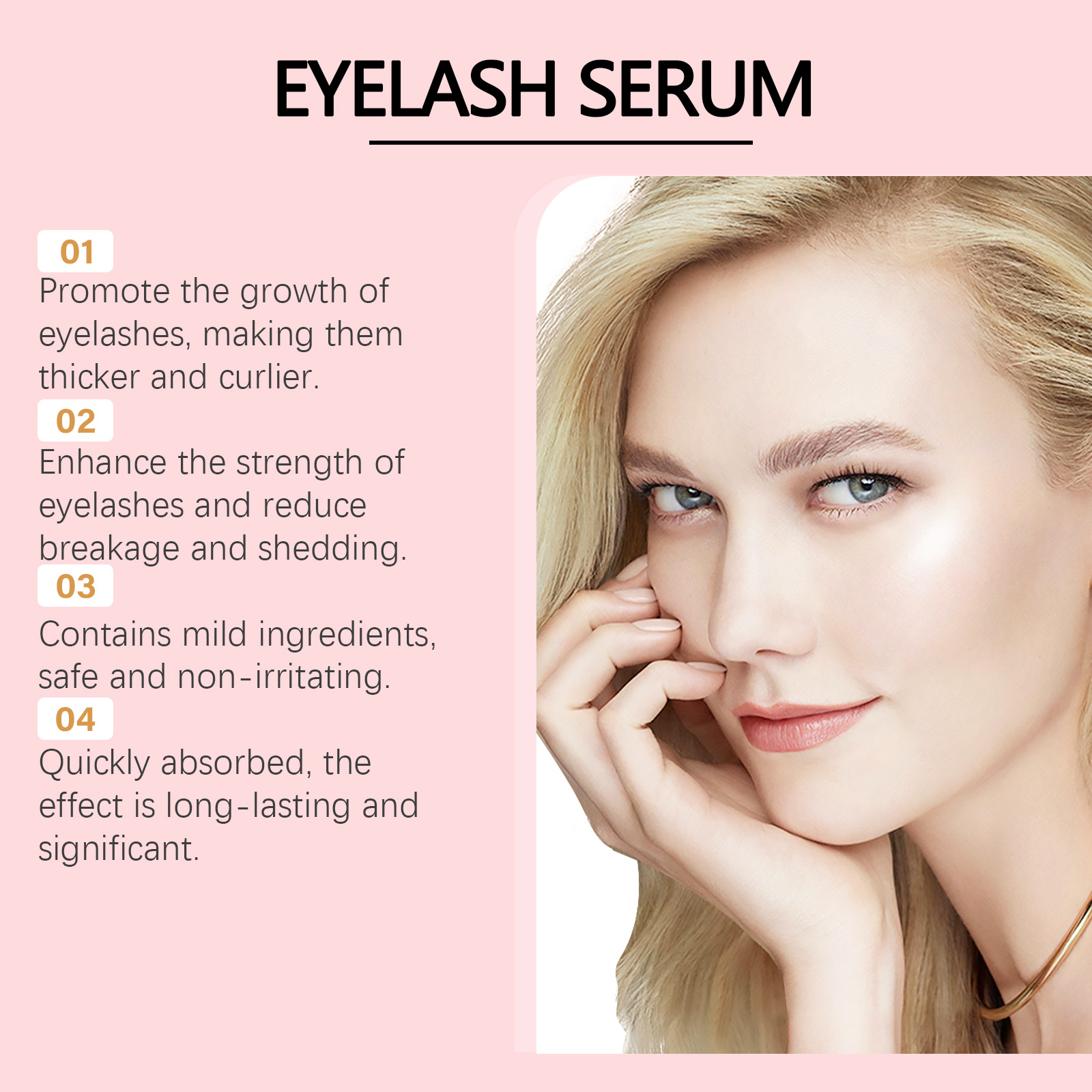 سيروم تعزيز الرموش، مغذي ومرطب - مراجعة Eyelash Extension Human Hair وسعره