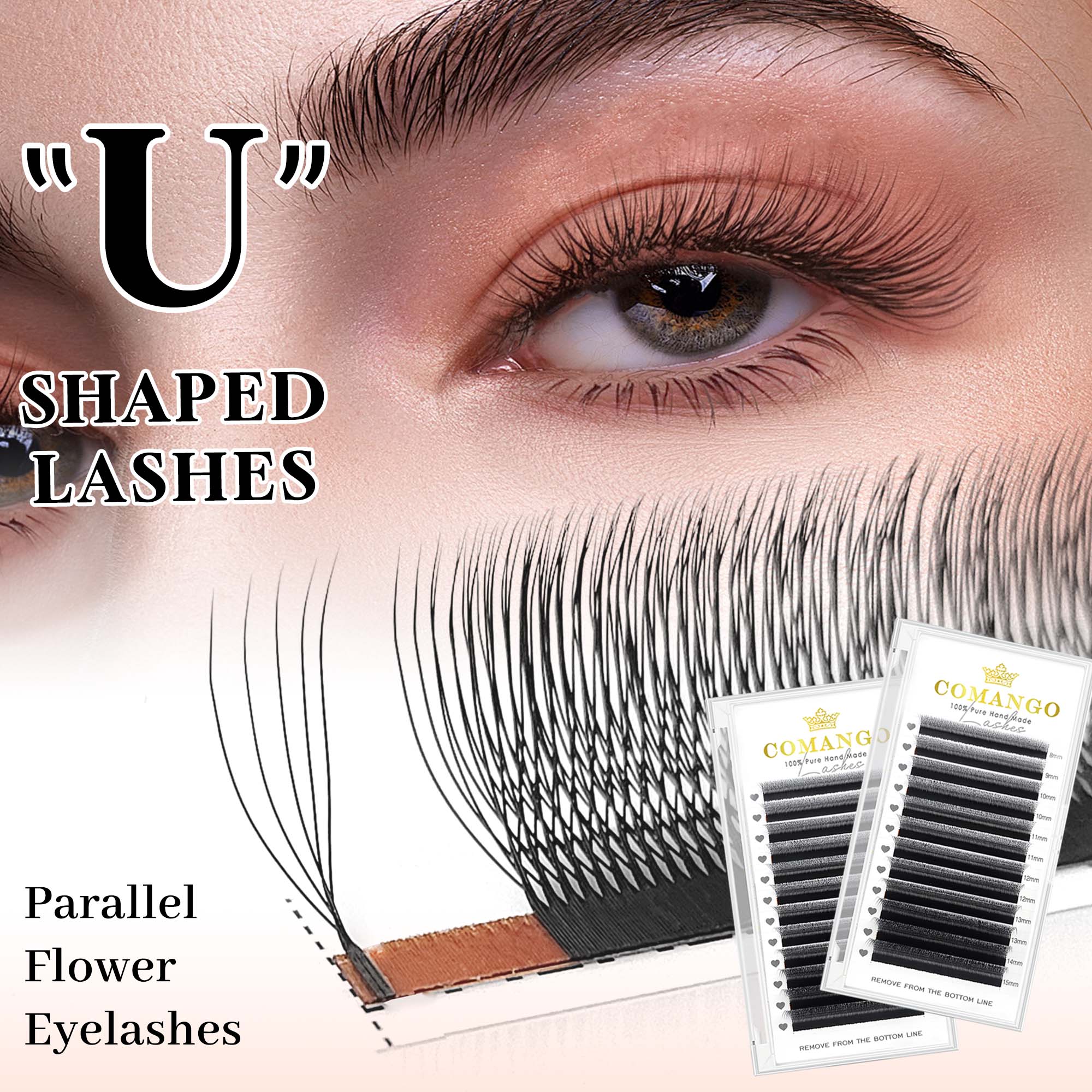 CoMango mix8-15mm على شكل حرف  - مراجعة Eyelash Extension Supernatural وسعره