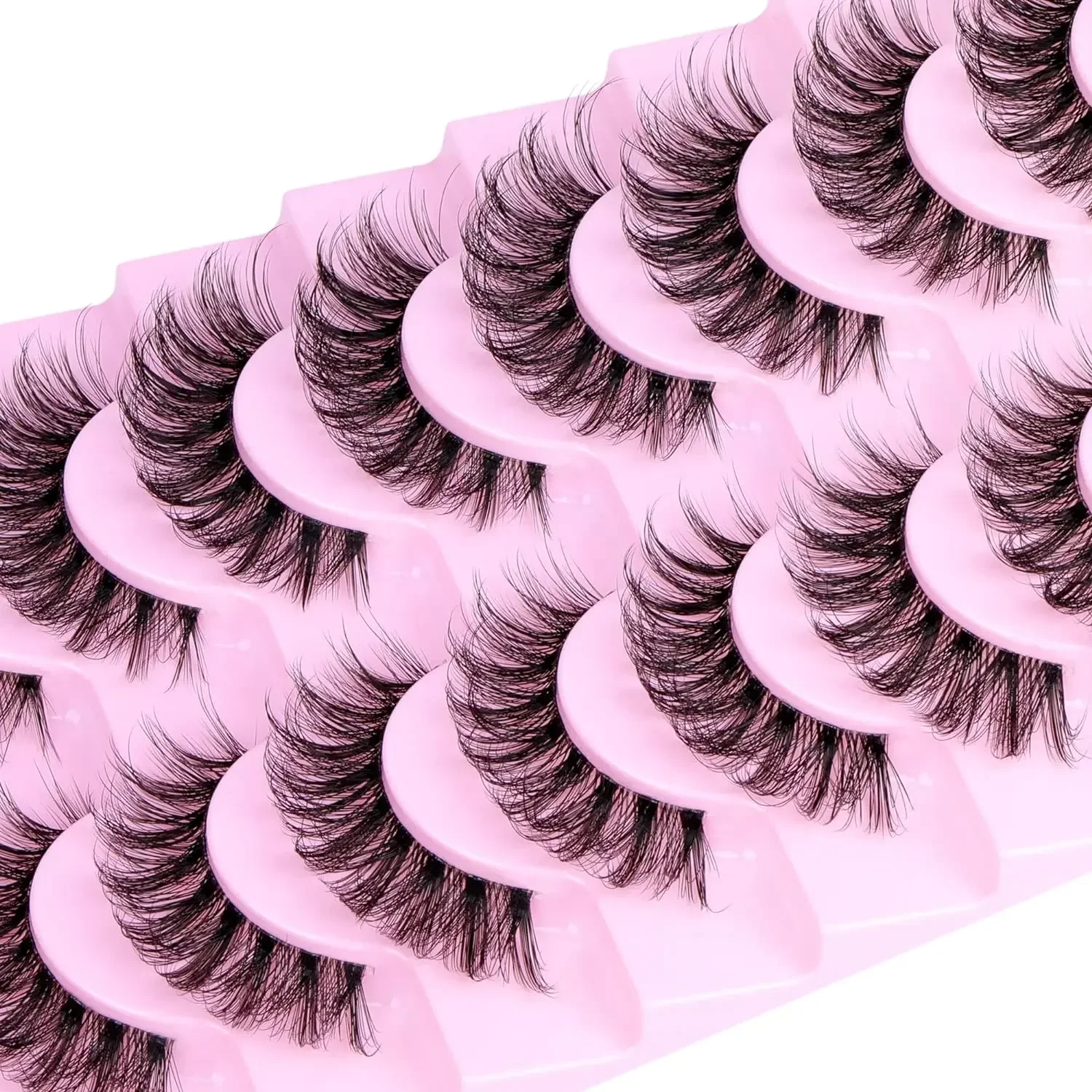 10 أزواج من الرموش الصناعية ال - مراجعة Eyelash Extension Human Hair وسعره