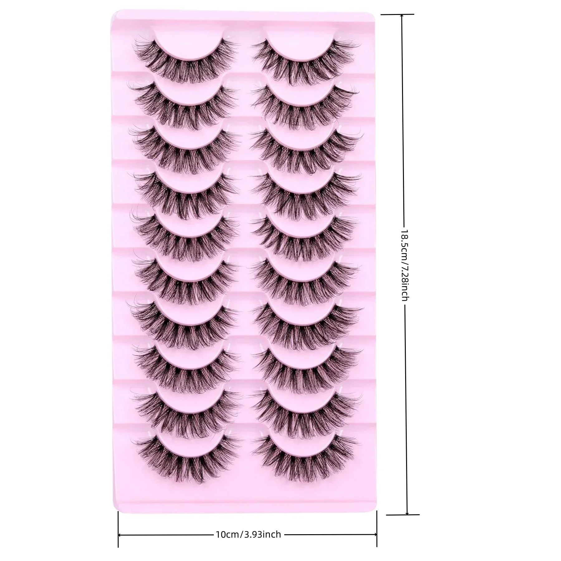 10 أزواج من الرموش الصناعية ال - مراجعة Eyelash Extension Human Hair وسعره