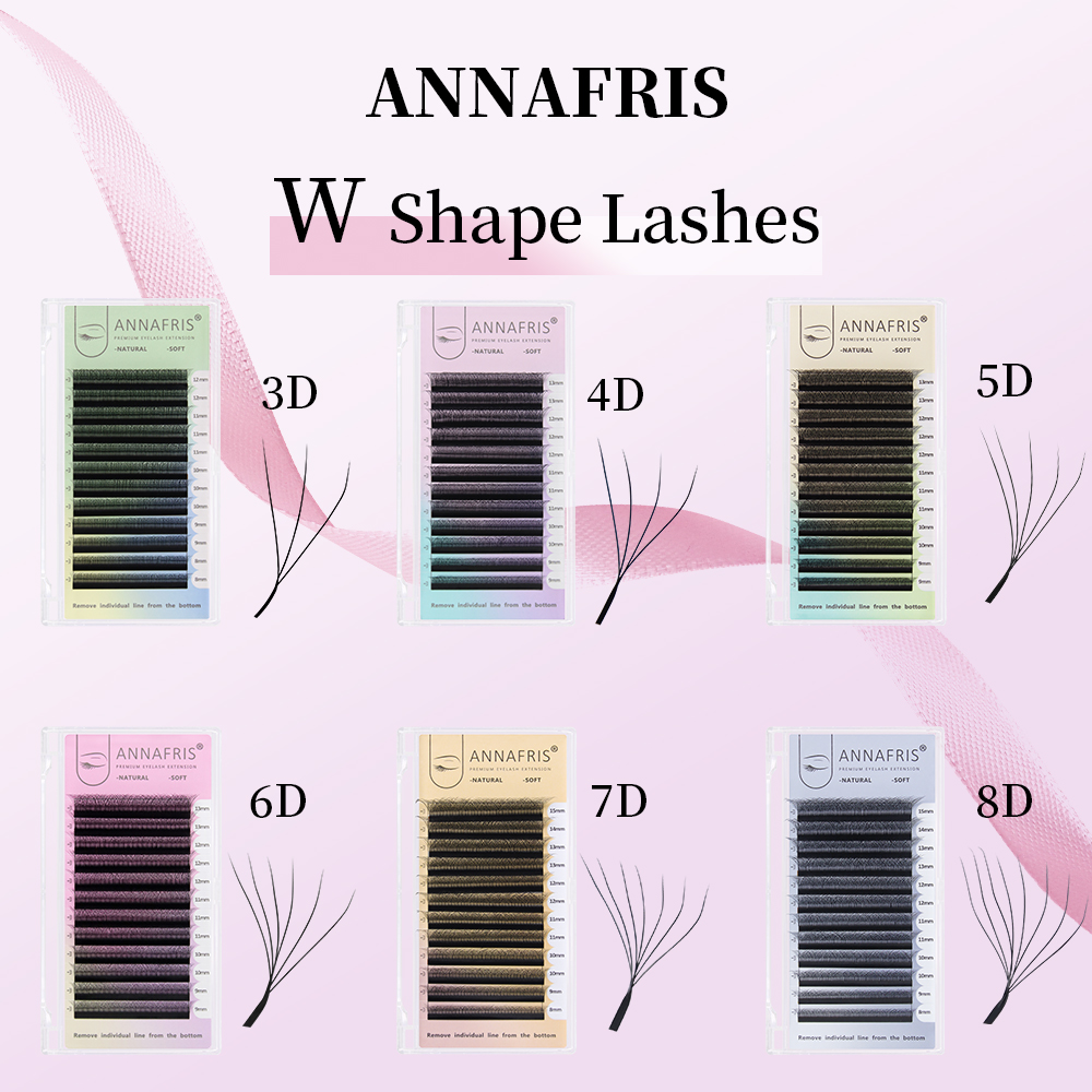 ANNAFRIS مروحة حجم مسبقة الصنع - مراجعة Eyelash Extension Human Hair وسعره