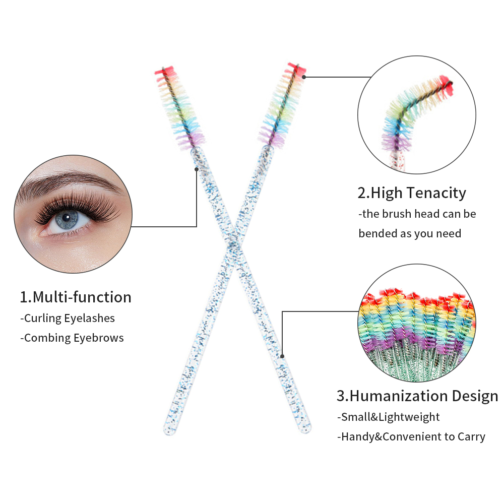 50 قطعة فرشاة رموش كريستالية ق - مراجعة Eyelash Extension Review وسعره