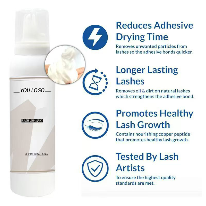 مخصص المخفوق لاش كريم شامبو من - مراجعة Eyelash Extension Foam Cleanser وسعره