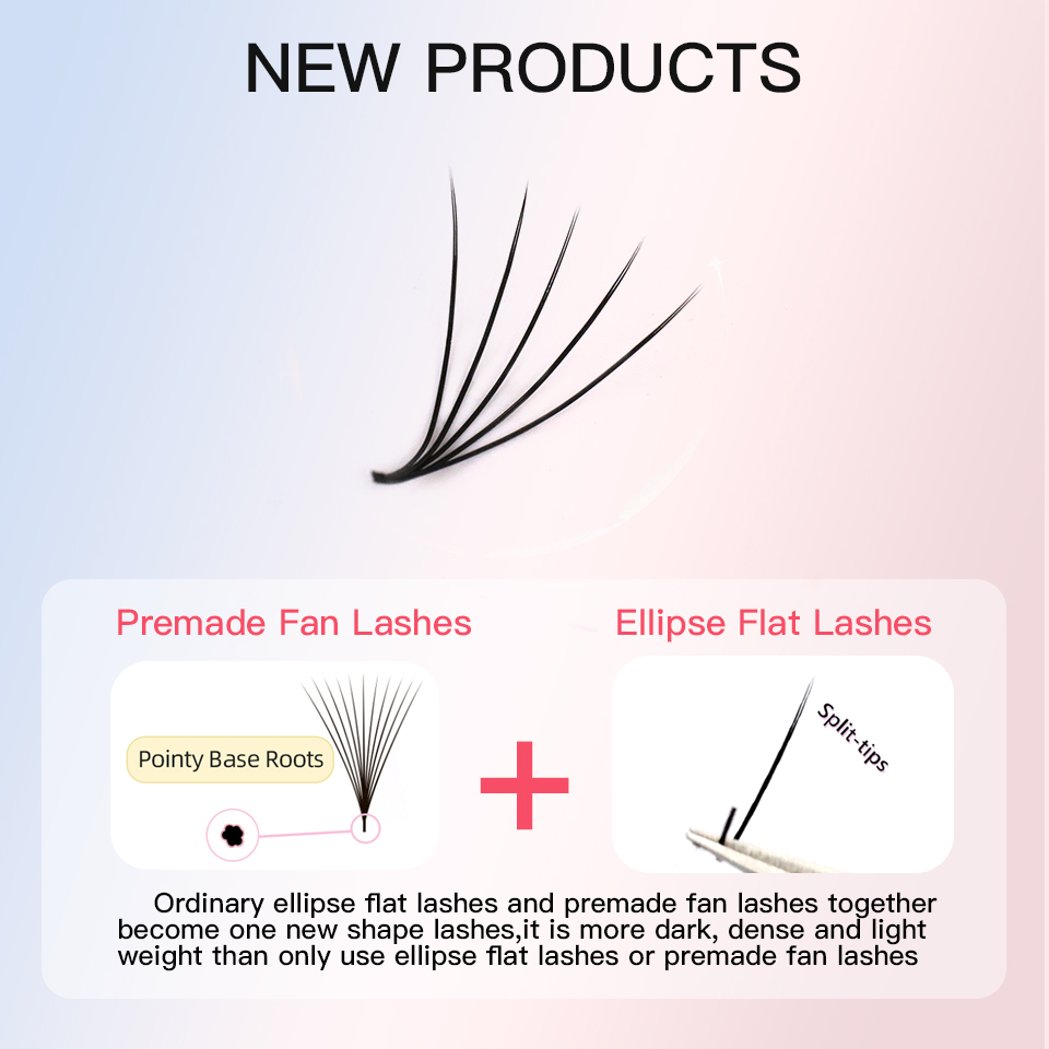 مراوح مسطحة مسبقة الصنع رقيقة  - مراجعة Eyelash Extension Supernatural وسعره
