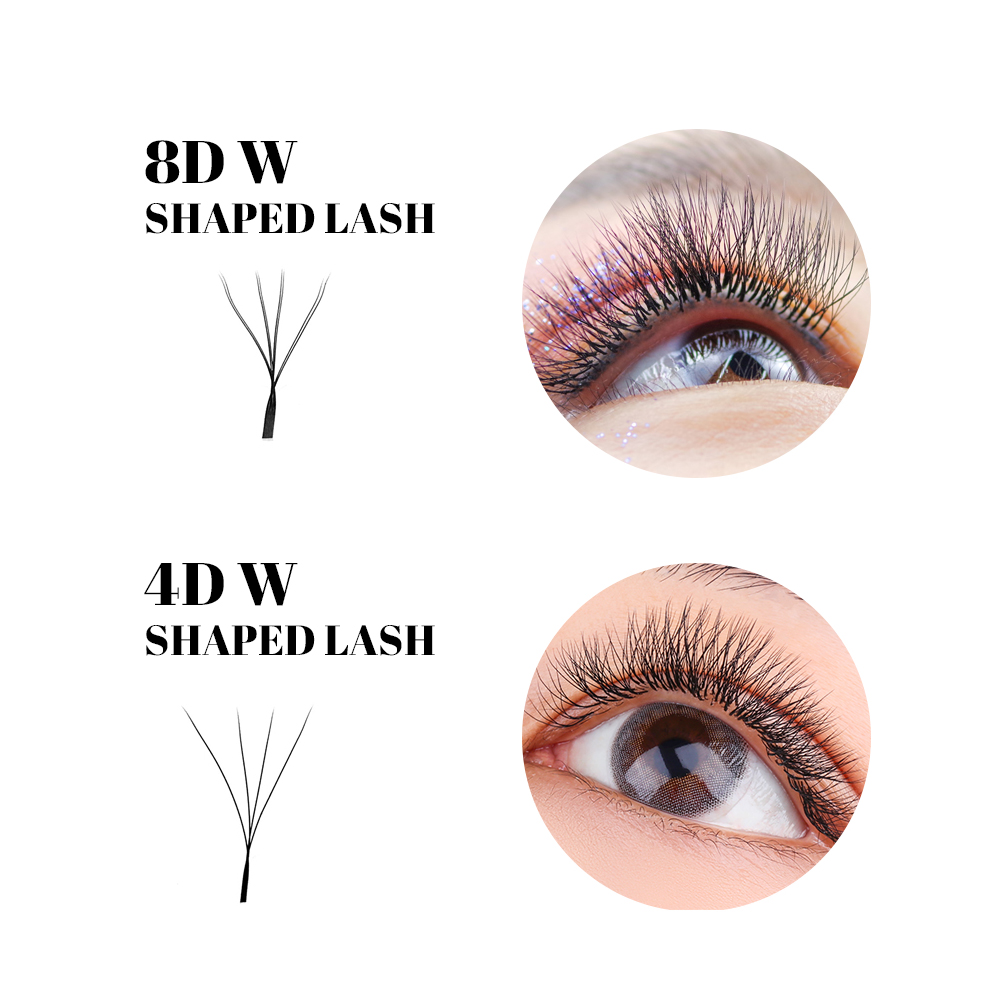 رموش FADVAN على شكل W مزدوجة ا - مراجعة Eyelash Extension Human Hair وسعره