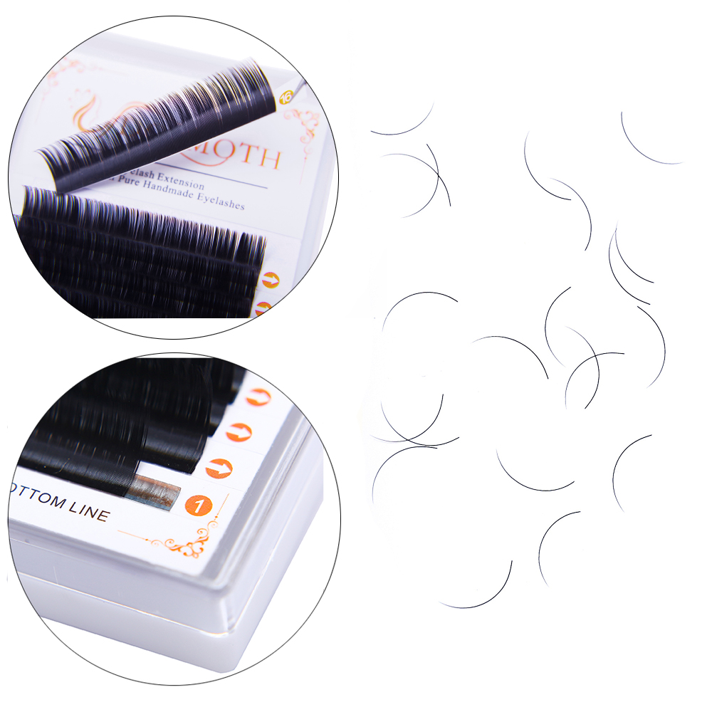 DOSMOTH 10 صناديق 16 صفوف 7-16 - مراجعة Eyelash Extension Human Hair وسعره