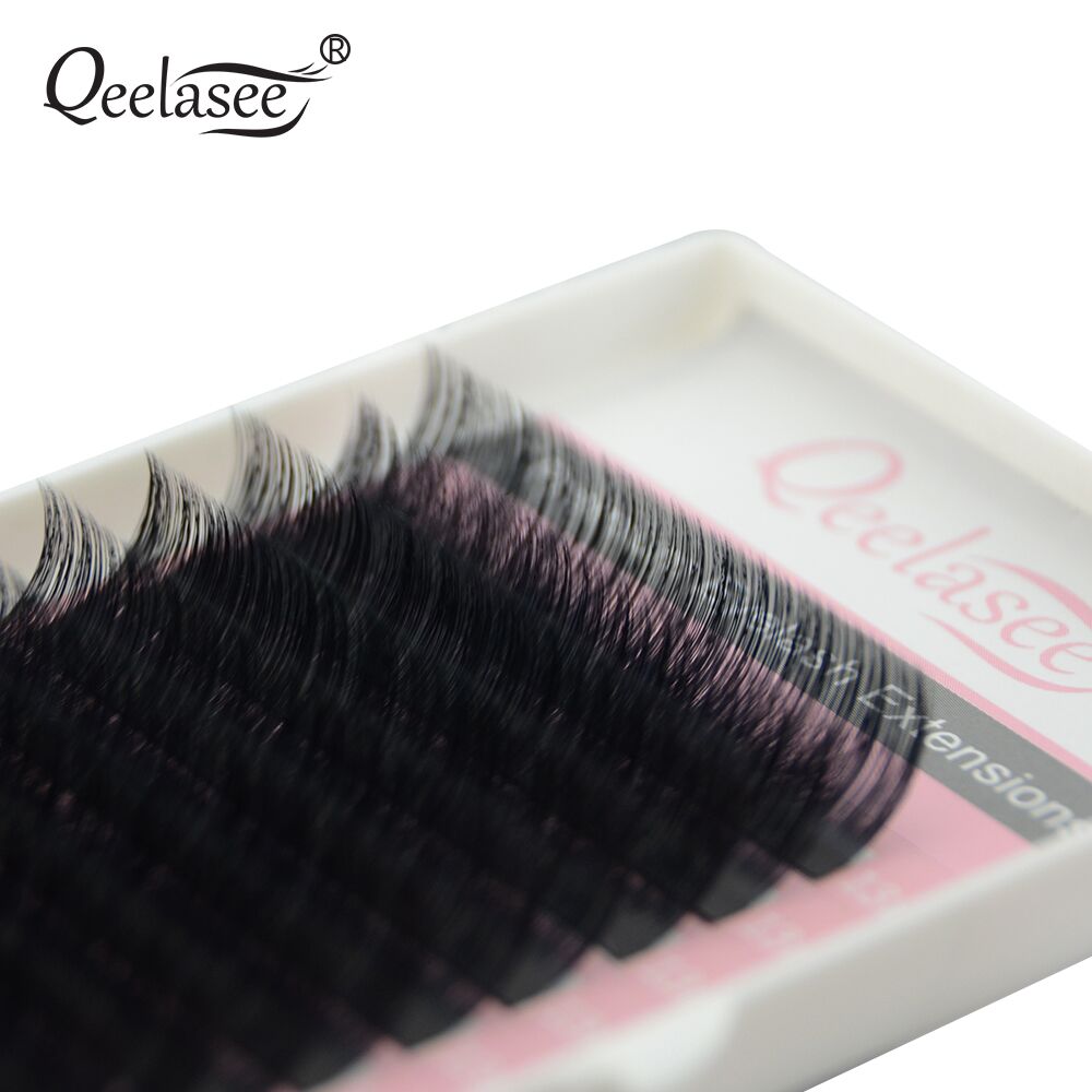 Qeelasee فو المنك الفردية رمش  - مراجعة Eyelash Extension Human Hair وسعره