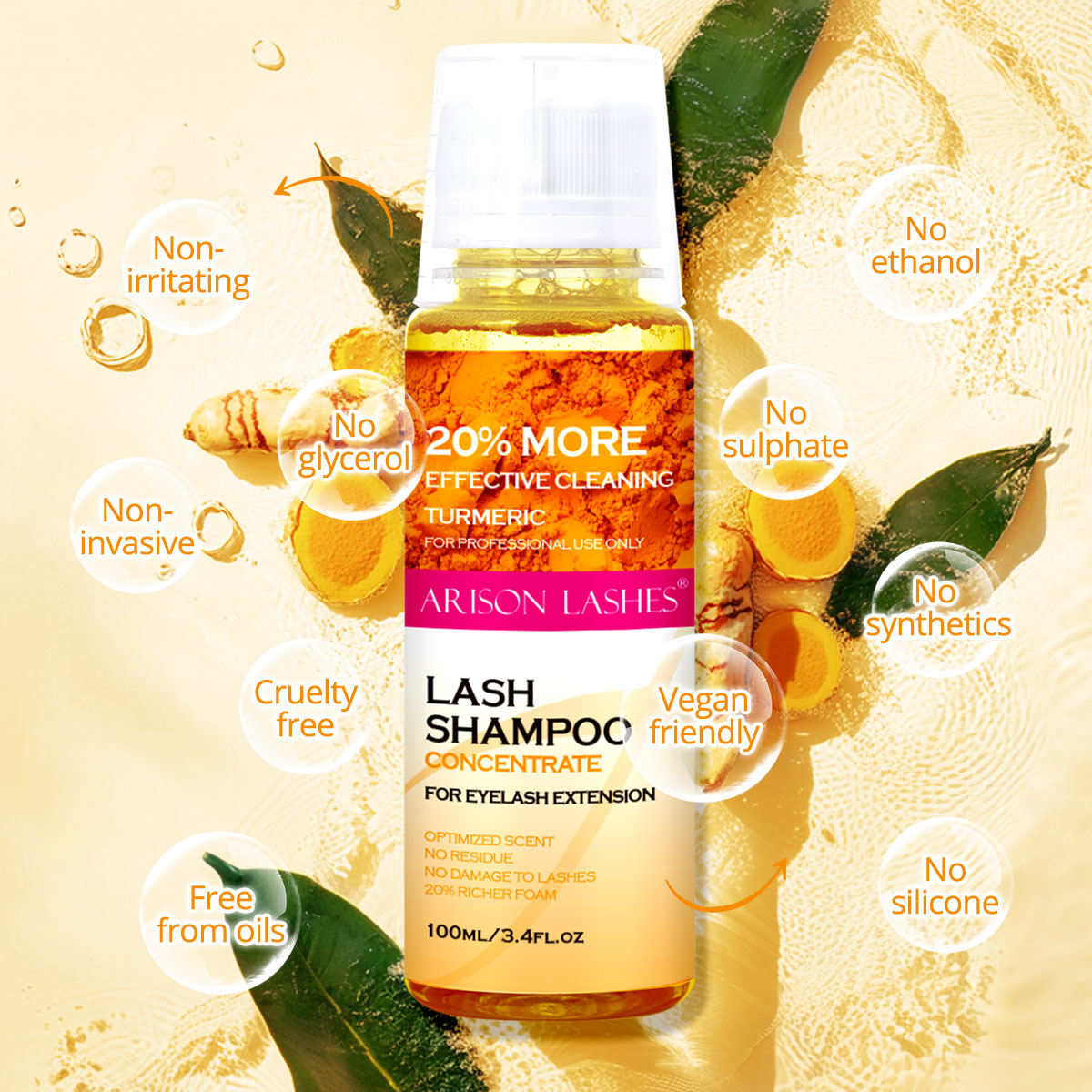 أريسون 100 مللي شامبو الرموش ت - مراجعة Eyelash Extension Foam Cleanser وسعره